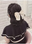 編み込みハーフアップ＊まゆ