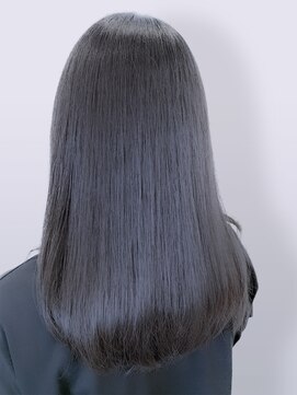 パルビューティー(PAL beauty) 髪質改善★ハイライトブルーブラック白髪染めロングウルフ