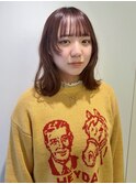フェイスレイヤー×ミディアムヘア