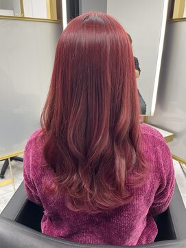 ジュイル シブヤ(JEWIL SHIBUYA) ブリーチなし/ニュアンスパーマ/チェリーレッド