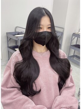 ジーナリア(Xena ria) 《衣織》ブルーブラック/韓国ヘア/顔周り