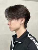 メンズセンターパートニュアンスパーマ毛流れ縮毛矯正刈り上げ