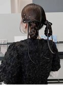 ヘアアレンジ*ヘアセット*ツインアレンジ*リボン*ヘアアクセ