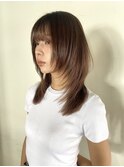 【あきら】ハッシュカット韓国ヘアミディアムレイヤーカット