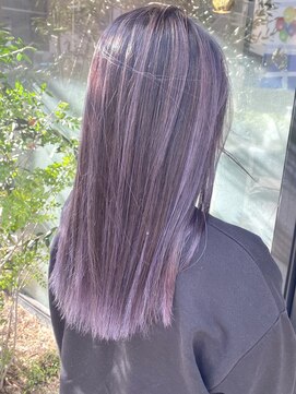 ベルヘアーデザイン 堺東(Belle hair Design) バレイヤージュイルミナカラーグレージュオリーブ堺東韓国風