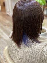 サンリサ 北本店(sanRisa) 【ブリーチ必須】裾カラーブルーカラー