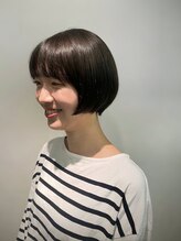 リアン 宮前店(Rian) ミニボブ、アッシュブラウン、ブリーチなしカラー、20代、30代