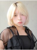 エアリーボブ×ハイトーンベージュ