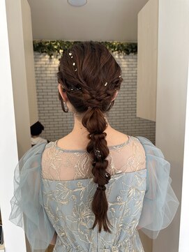 アドラーブル はなみずき店(adorable) 【お呼ばれヘア】【編み下ろしアレンジ】