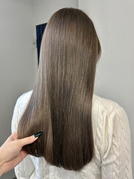 ヘアー アイス 御器所本店(HAIR ICI) 20代30代40代大人可愛いオリーブカラー髪質改善トリートメント