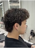 短髪サーフカール/波巻きパーマ/短髪パーマ/メンズ/シャドウ