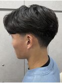 メンズセンターパートニュアンスパーマフェザーパーマ