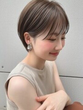 ニド(Nido.) 小顔丸みショートボブ☆シースルーバング×ひし形ショート