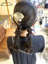 ヘアアンドメイクフリッシュ(HAIR&MAKE FRISCH)&nbsp;結婚式　お呼ばれヘア　編みおろし