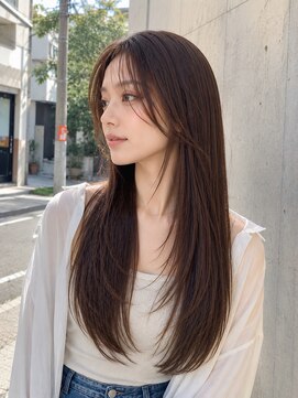 バグズ ヘアデザイン 桔梗が丘店(Baguz HAIR DESIGN) ナチュラル韓国風美髪レイヤーストレートロングヘア