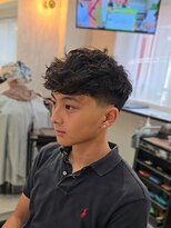 ラピス 名古屋駅前店(Lapis)&nbsp;フリンジパーマ×テーパーフェード/海外ヘア