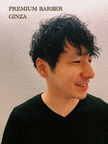 プレミアムバーバー 銀座店(PREMIUM BARBER produce by HIRO GINZA)&nbsp;スパイラルパーマ×ダウンバング／銀座／理容室