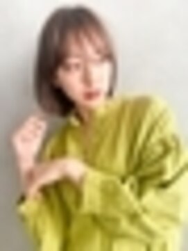 エイミー(Aimee) Aimee 町田　小顔シースルーボブ×カーキベージュ