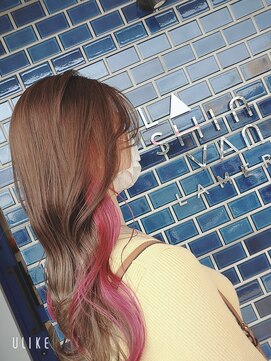 ラシンバン ラメール(LASHINVAN LAMER) ピンクレッドイヤリングカラー