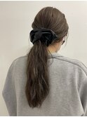 グレージュカラー ロングヘア 福岡 天神 薬院 20代