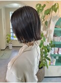 外ハネボブ グレージュ 切りっぱなし