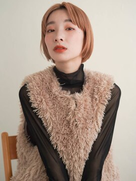 ジュール 新宿三丁目(Joule) マチルダボブ/ピンクベージュ/前髪/インナーグレージュ/新宿