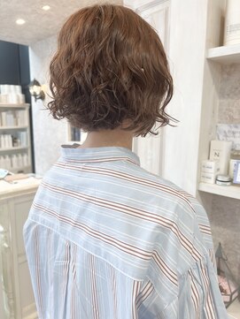 キャアリー(Caary) 福山市美容室Caary春パーマ20代30代40代切りっぱなしボブパーマ
