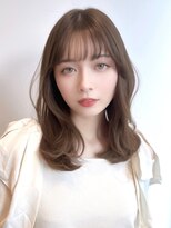 ユーフォリア 渋谷グランデ(Euphoria SHIBUYA GRANDE) シースルーバング　艶髪　顔周りレイヤー　チョコレートブラウン