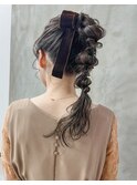 ポニー×リボンアレンジ