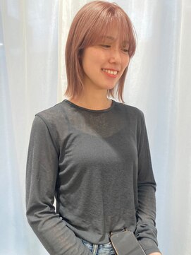 イノセントヘア(innocent.hair) ハイトーンカラーミルクティーピンク