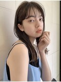 ウェットヘアこなれミディ切りっぱなしレイヤーロング銀座