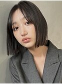 【PARK】切りっぱなしぷつっとボブ×ワンレングレージュ