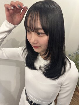 ヘアーラウンジルシェル(HAIR LOUNGE Le ciel) 【韓国風！】顔周りレイヤー×ナチュラルブラック