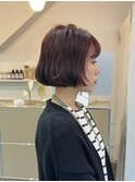 ワンレンボブパーマぽく