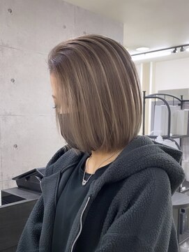 ウル 岡山駅店(ULu.) ハイライトハイトーンダブルカラー20代30代40代前髪長め