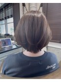 自宅で簡単セット！再現性◎ひし形ショートボブ×柔らかブラウン