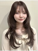 韓国風/レイヤー/小顔/前髪カット/ハッシュカット