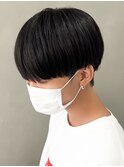 黒髪マッシュナチュラルマッシュメンズヘア韓国ツーブロック