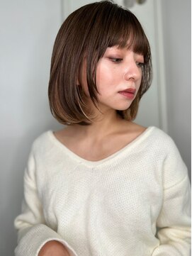 カバーヘア ブリス 大宮西口(COVER HAIR bliss) イヤリングカラー大人可愛いワンカールボブディp1大宮20代30代