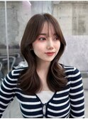 美髪韓国レイヤーイメチェン夏ハイライトカラーくびれヘア