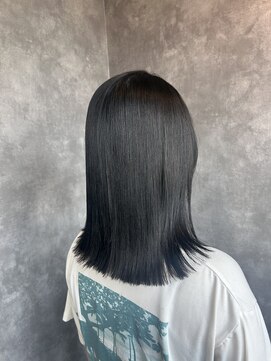 ウィート(wheat) ぱっつんミディ／マリアージュブルー