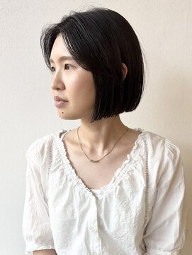 モリオフロムロンドン 松戸店(Morio from London) 【morio松戸 石山】大人可愛い黒髪ナチュラルボブセンターパート