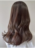 艶髪ウェーブ/髪質改善/透明感カラー/ブラウンアッシュ