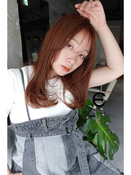 エス 大阪梅田店(es) 垢抜けオレンジ×レイヤースタイル