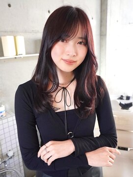 池袋HOLON/レイヤーカット/チェリーレッド/nanami2