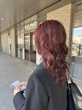 レイヤー×ワインレッド