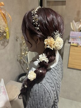 ヌーク(nook.) 着物ヘア/大人ガーリー/ダークアッシュ/似合わせカット/佐賀