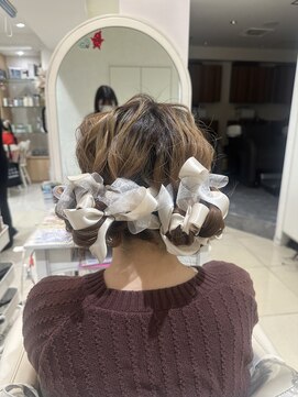 キャパ(CAPA) もこもこリボンツインおだんご