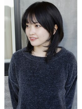 アイズ ヘアー メイク(I's hair make)の写真/ブリーチカラー×ウルフ×レイヤースタイルなど動きのある似合わせヘアが得意☆細部まで拘る丁寧な施術が◎