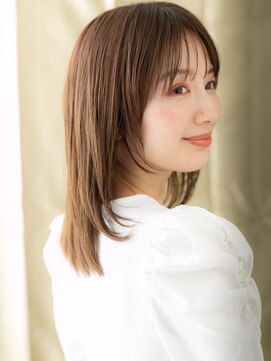 カバーヘアアンドスパ ブリス 浦和(COVER HAIR&SPA bliss) ミルクティーベージュブリーチなしメテオストレート30代40代X
